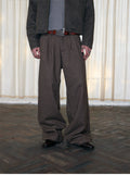 InsGale Striped Pleated Compound A-shaped Micro-Latin Pants