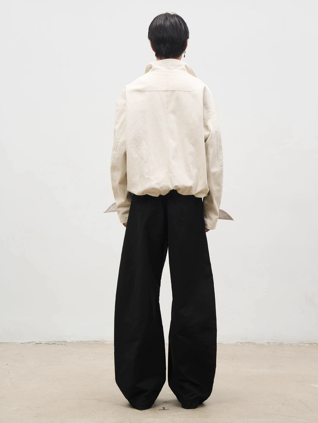 SOUTHFISH Stand-up Collar Loose Wash Canvas Jacket