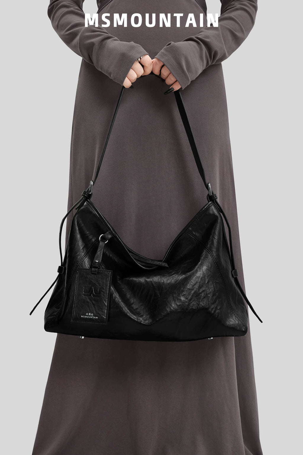 Msmountain Leather Large Capacity Messenger Bag