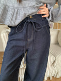 MUCHA Retro Strap-on High-waisted Jeans