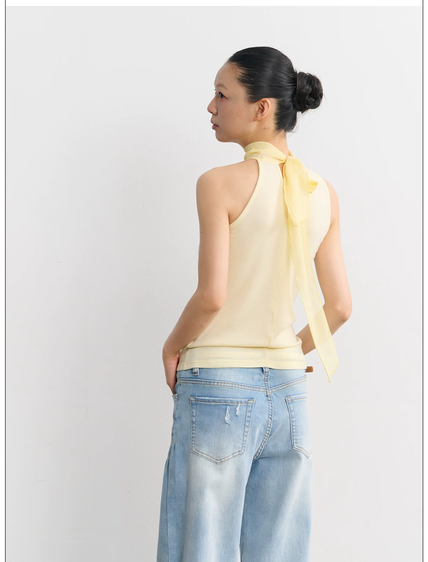 LINY LIBERTY Simple and Relaxed High Elastic Neck Vest