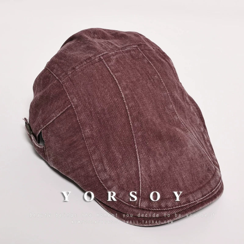 YORSOYI Retro Washed Old Denim Cap