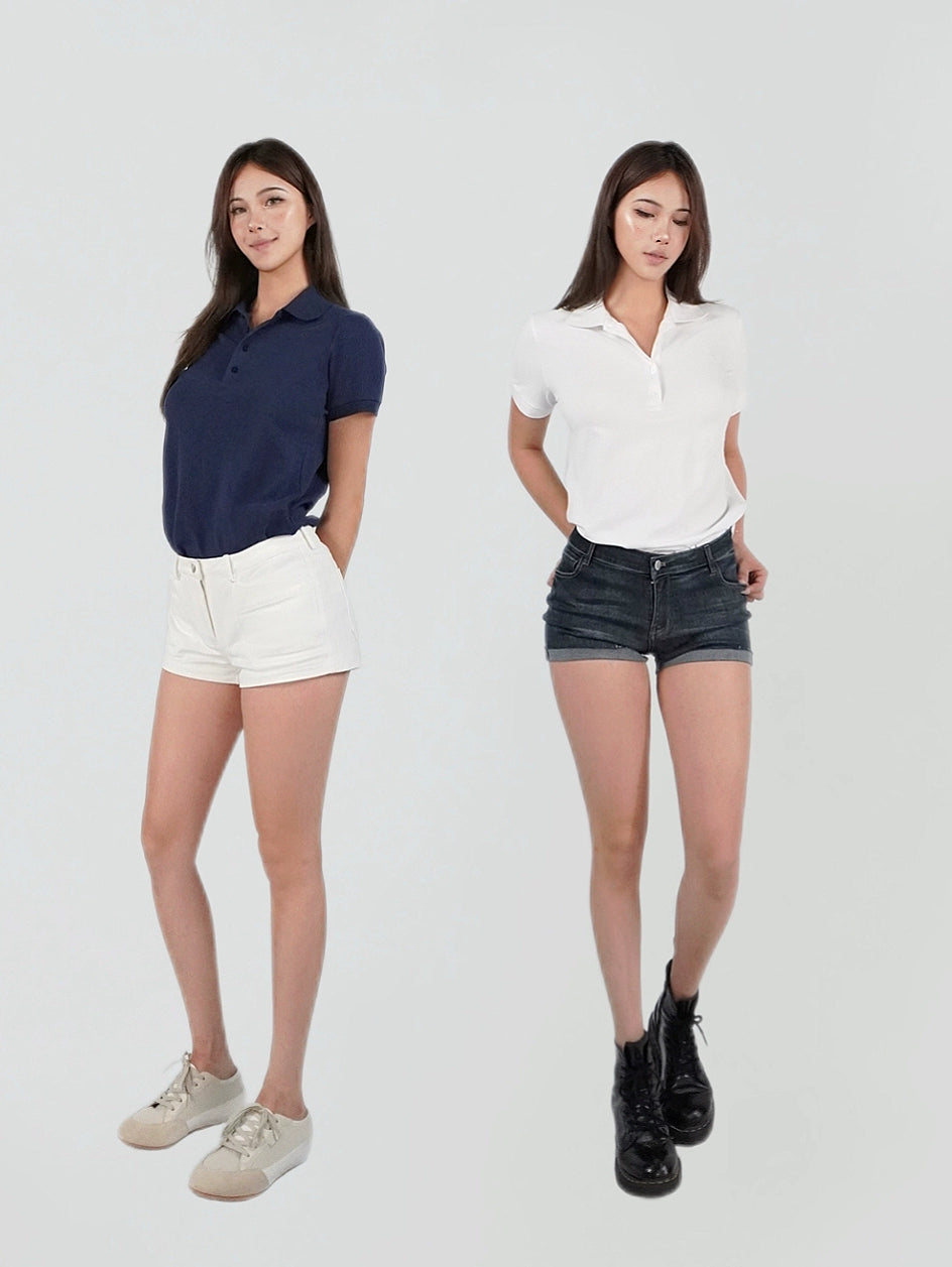 Jim Kennet Classic Button POLO Casual Top