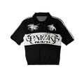 PAIKI Front Shoulder Waist Skin-friendly Knitted Polo Shirt