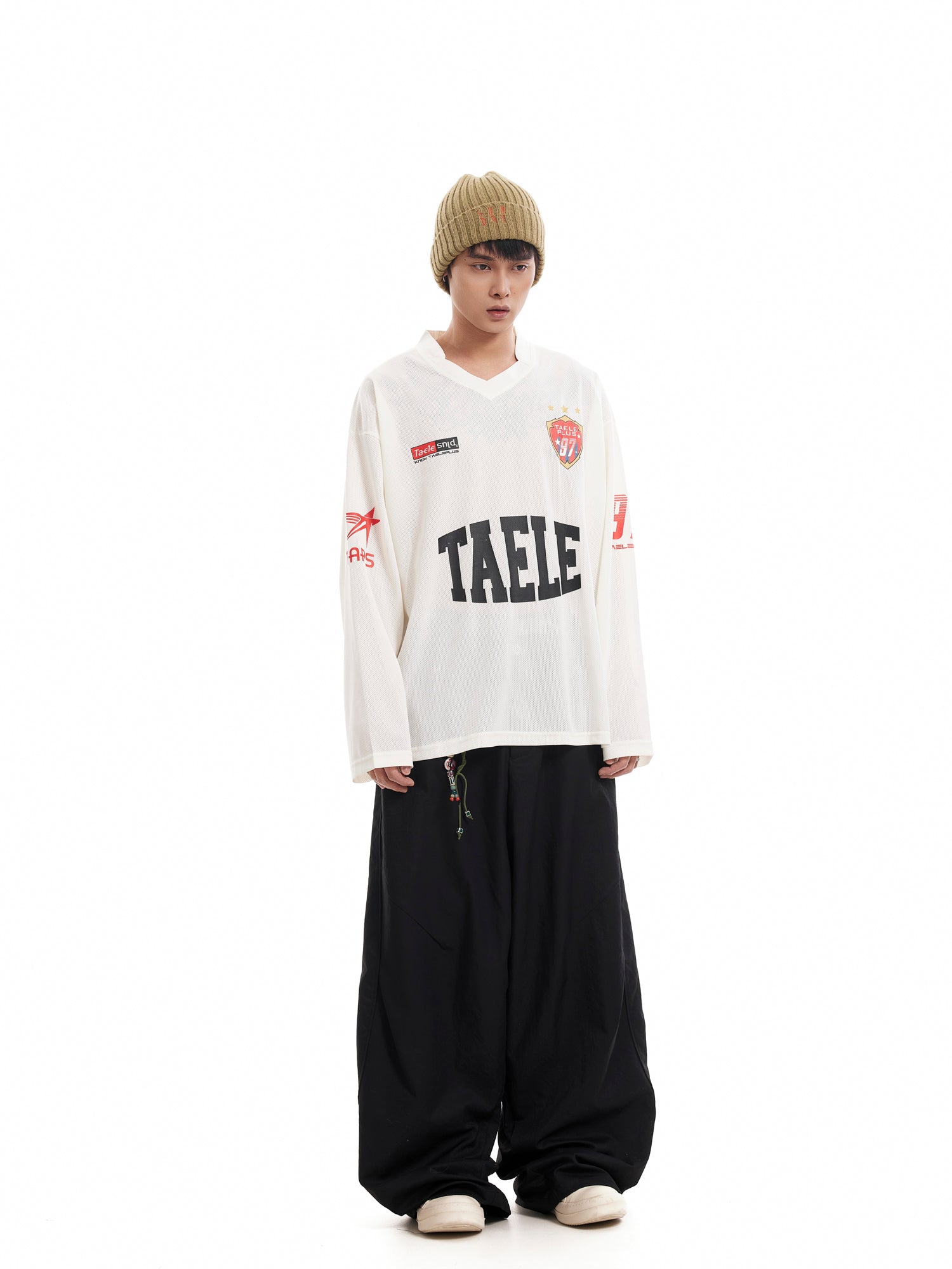 BTSG V-neck mesh breathable ice sport Long Sleeve Tee
