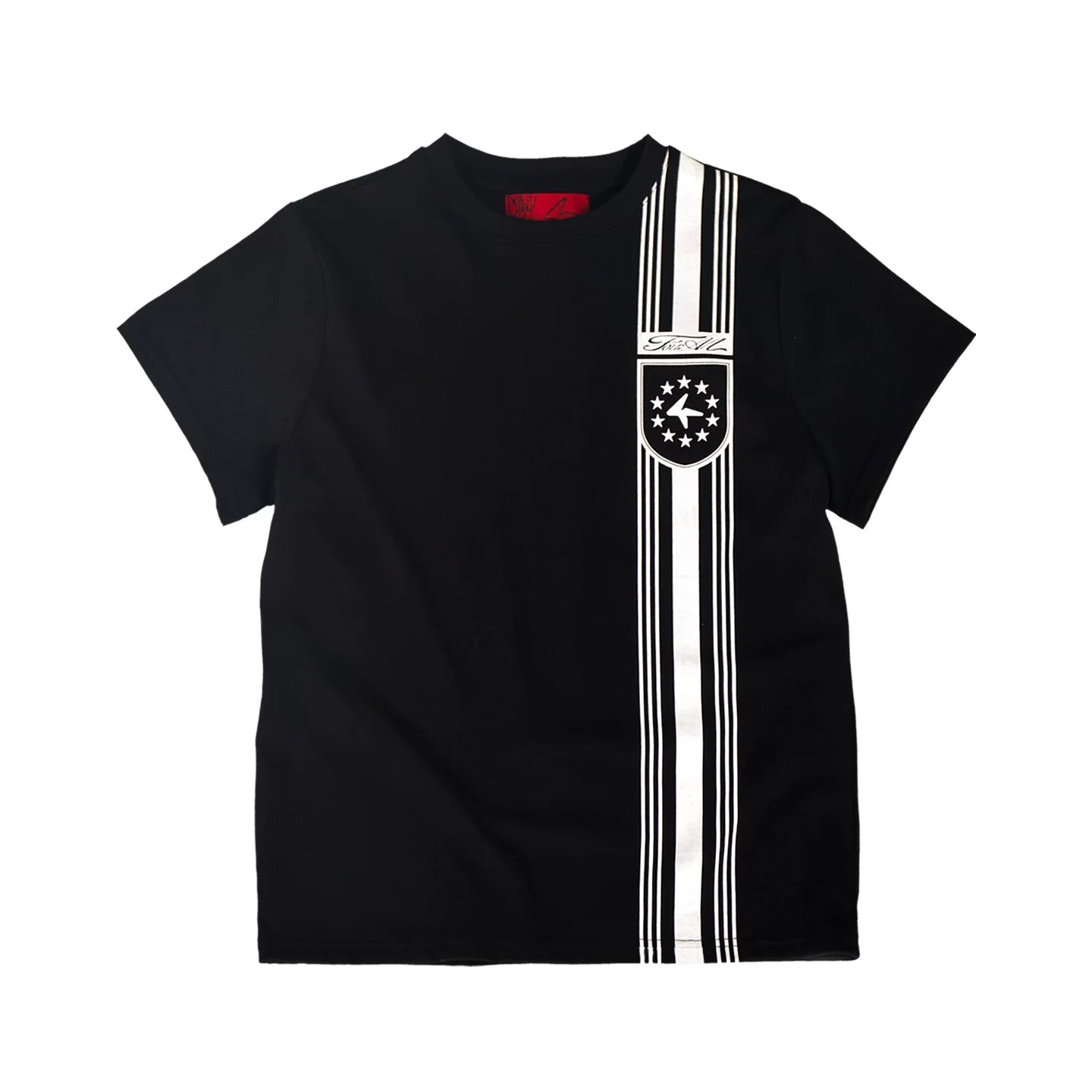 4AM Star Striped Front Shoulder Slim Tee