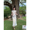 ZIHE Floral Improved Cheongsam Dress