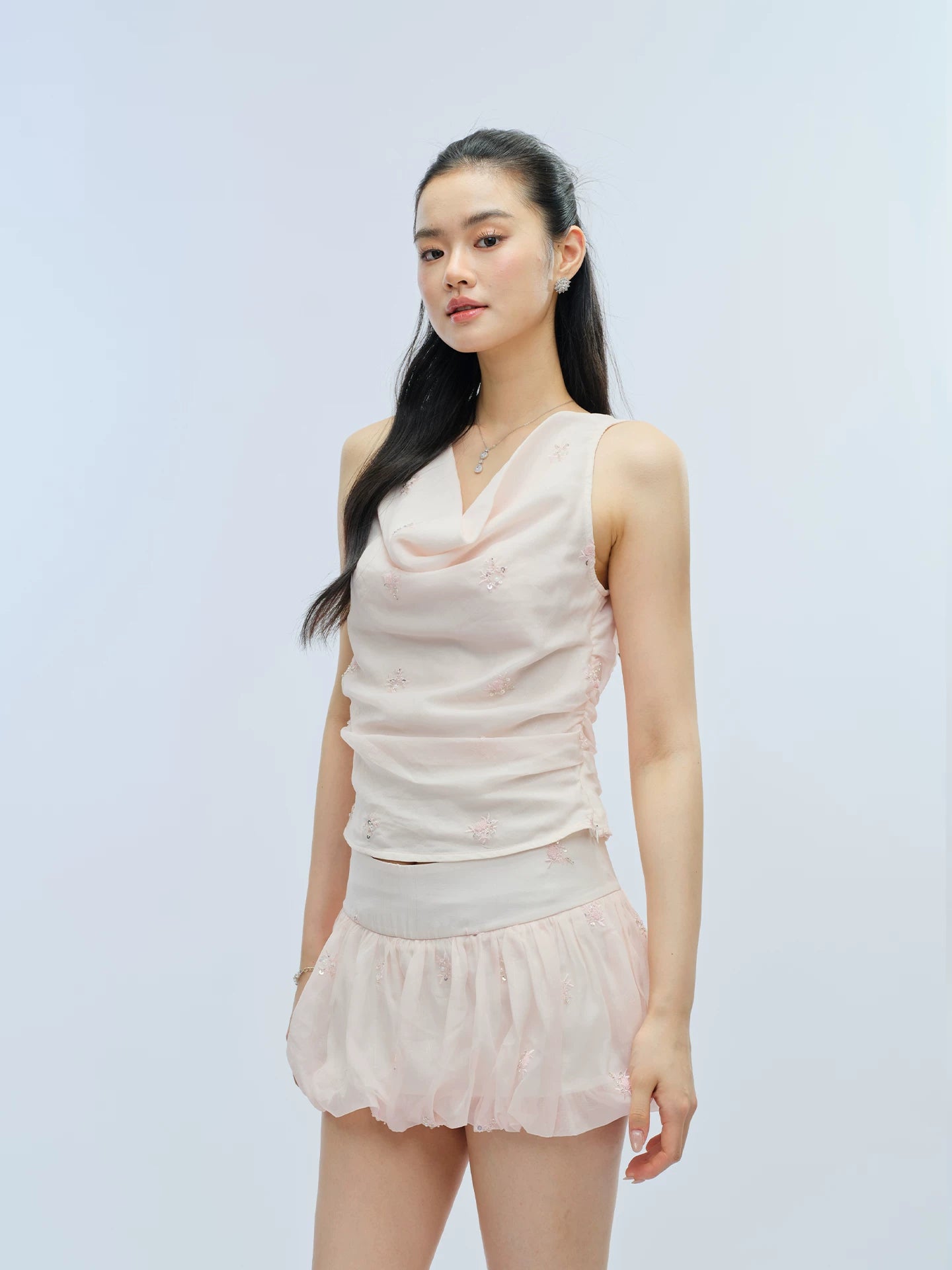 J TheChosen Embroidered Suspender Vest Dress Set