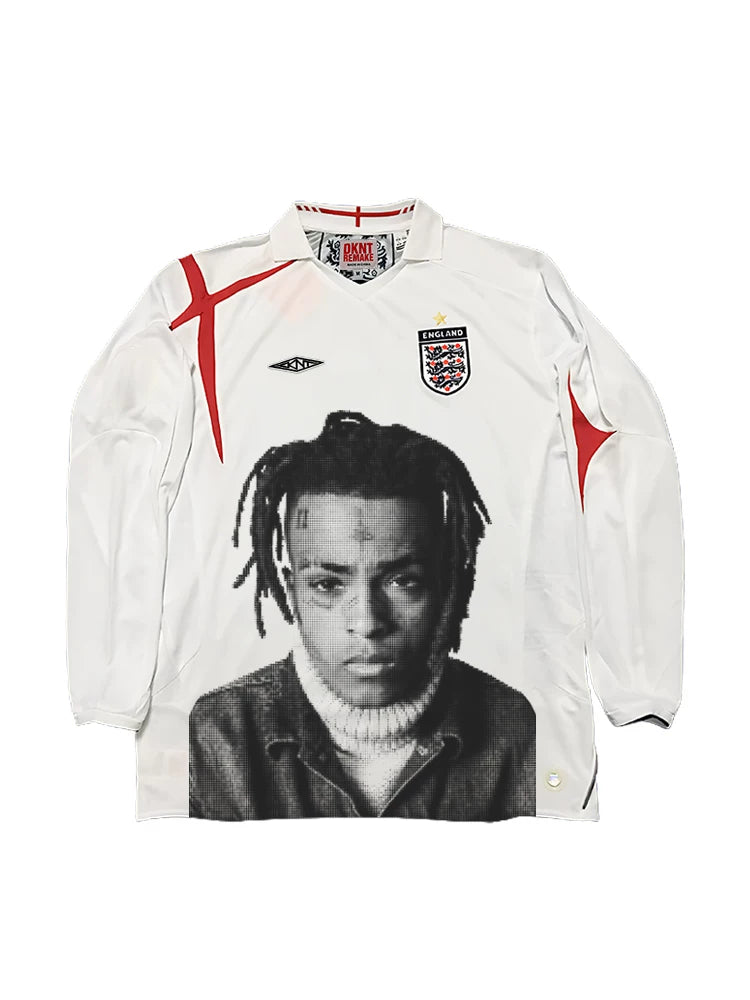 KANYE  REMAKE Portrait Print Casual Tee