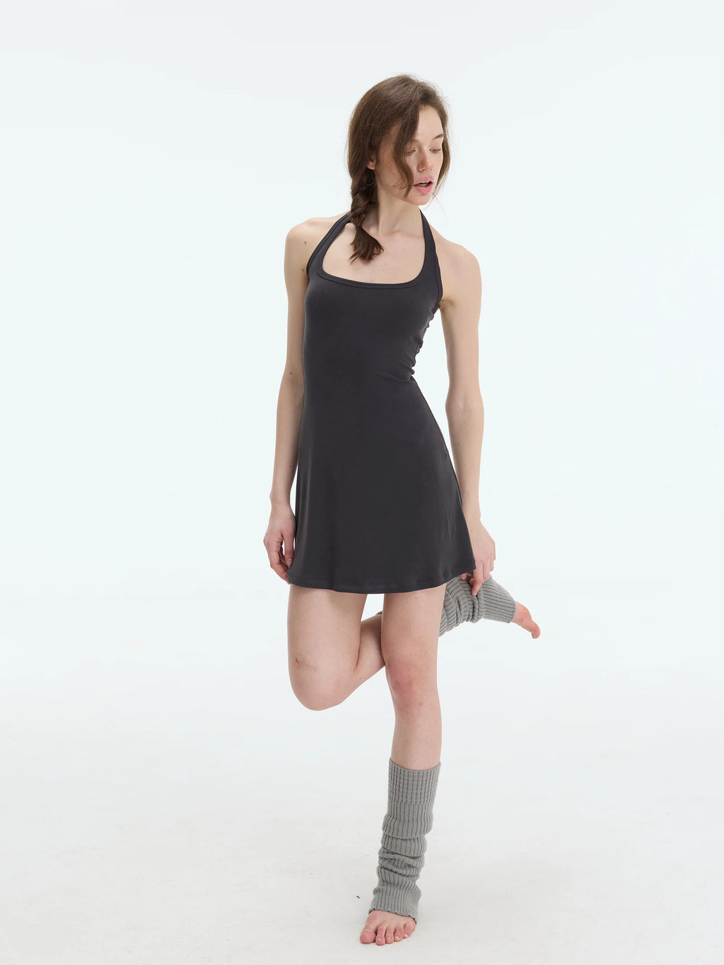 Veryrareme Neck Halter Slim Dress
