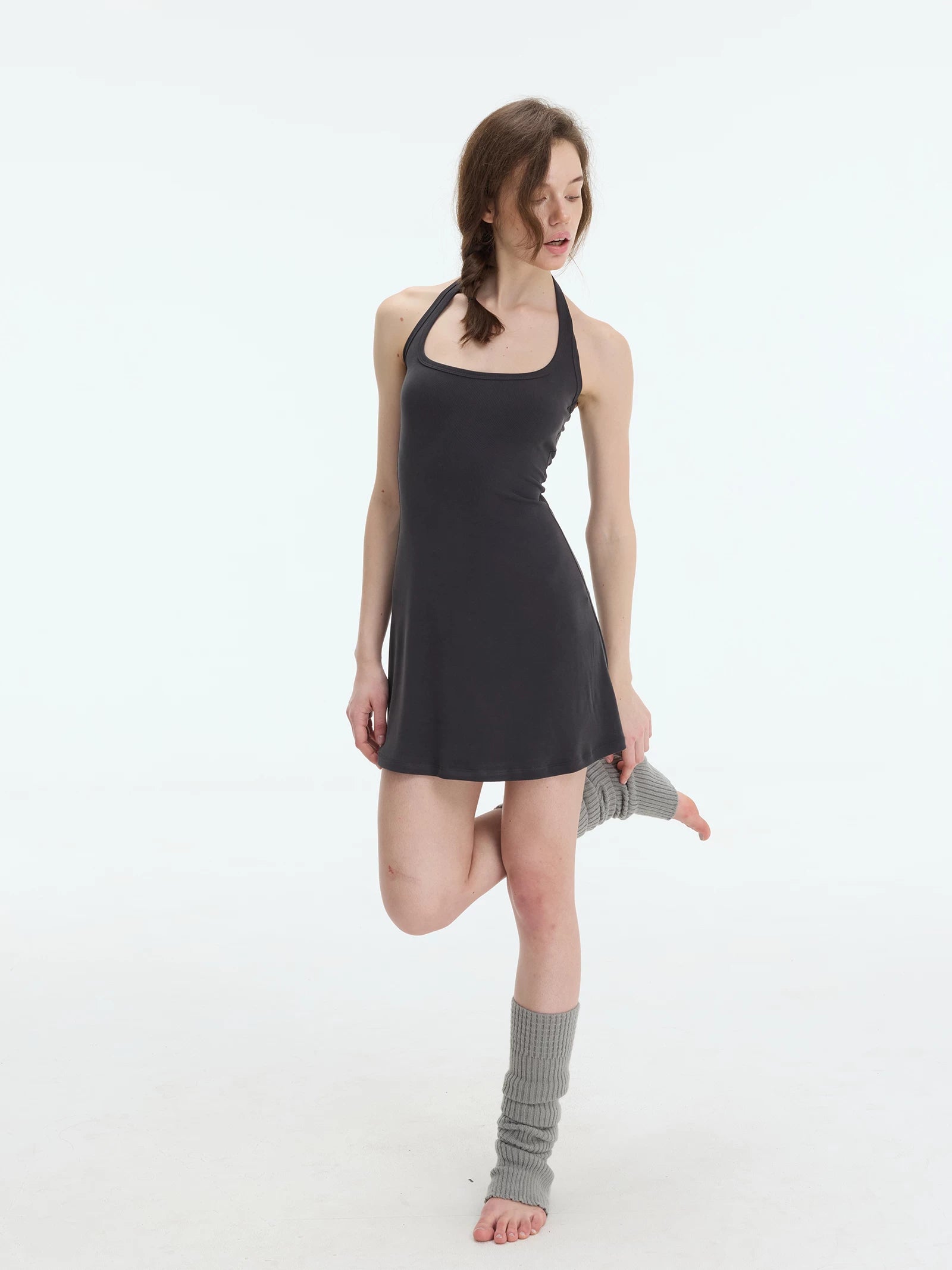 Veryrareme Neck Halter Slim Dress