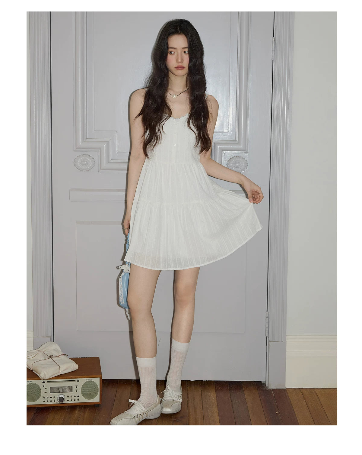 XUJING Waist Thin Suspender Dress