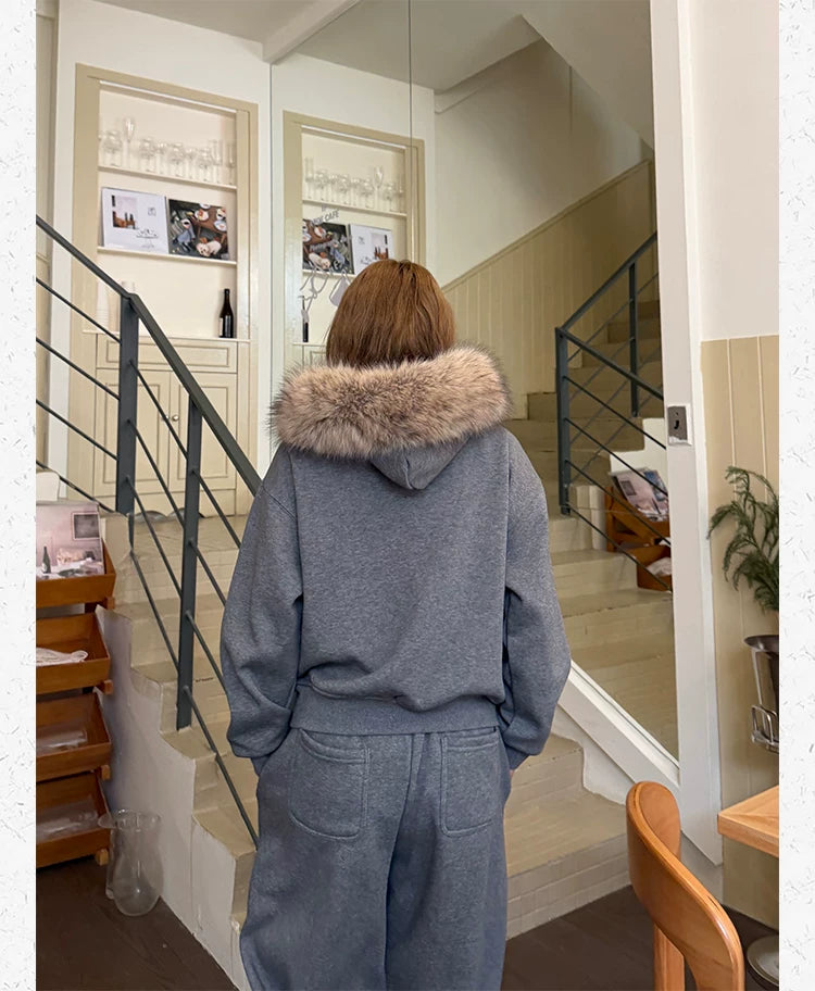 CCYE Removable Fleece Collar Short Jacket