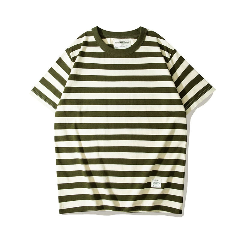 PrintAce Retro Striped Loose Tee