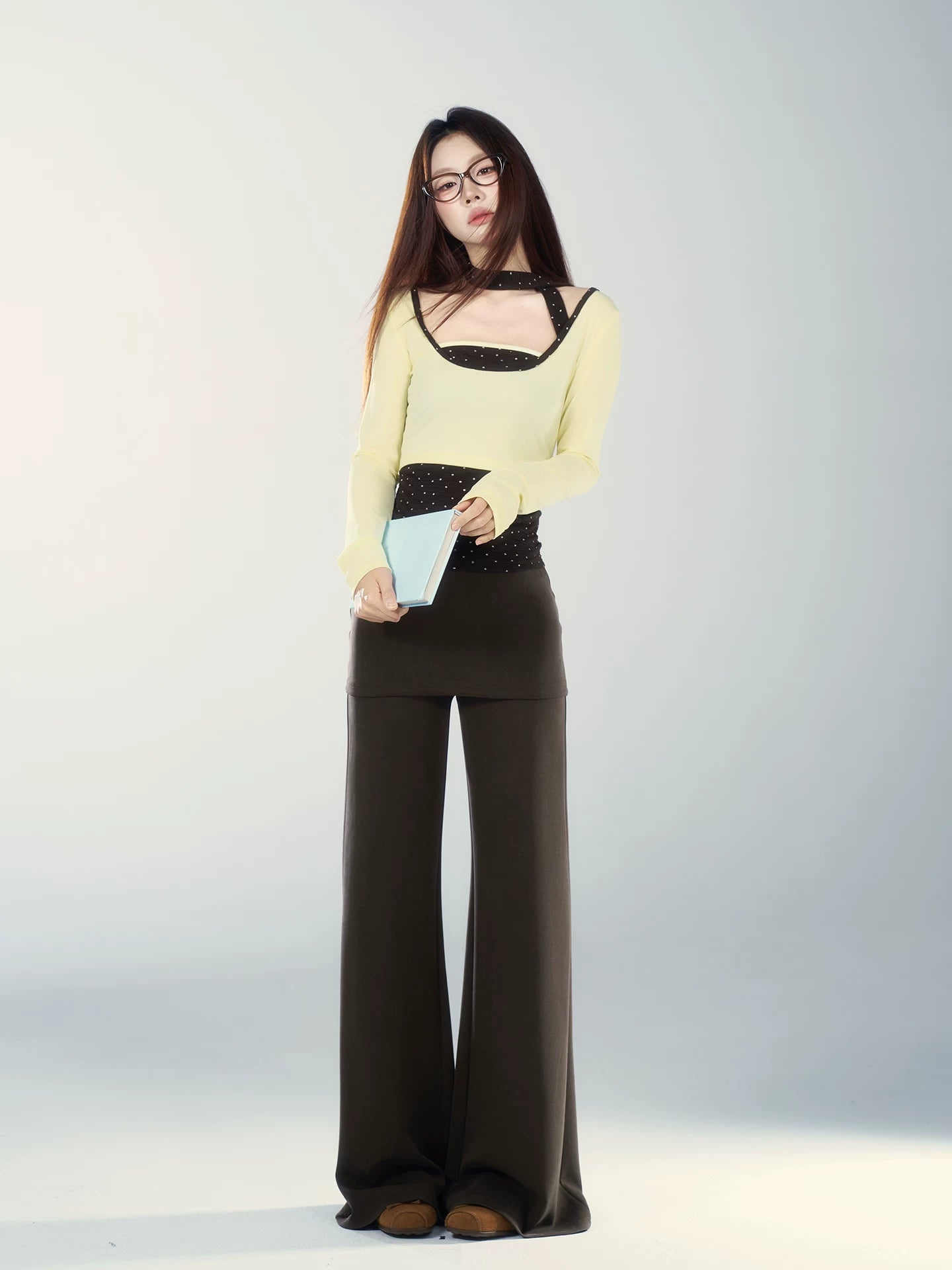 Wildberry Maillard Casual High Waist Wide Leg Culottes