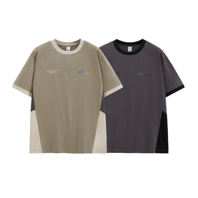 INF Technology Function Five-in-One Technology Fabric Color Matching Short Sleeve Tee