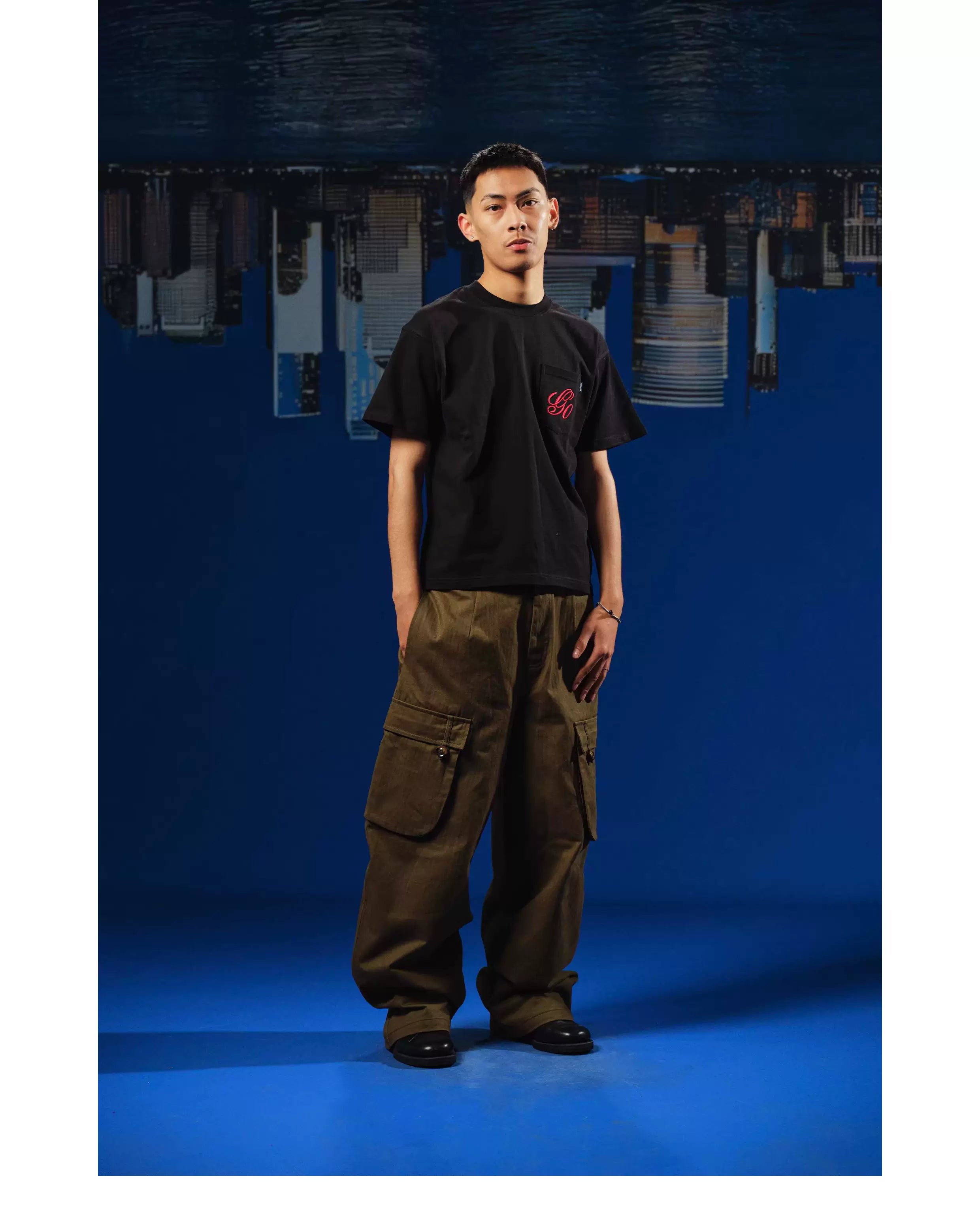 WebSurfGroupGO Sticker Bag Embroidery Loose Tee