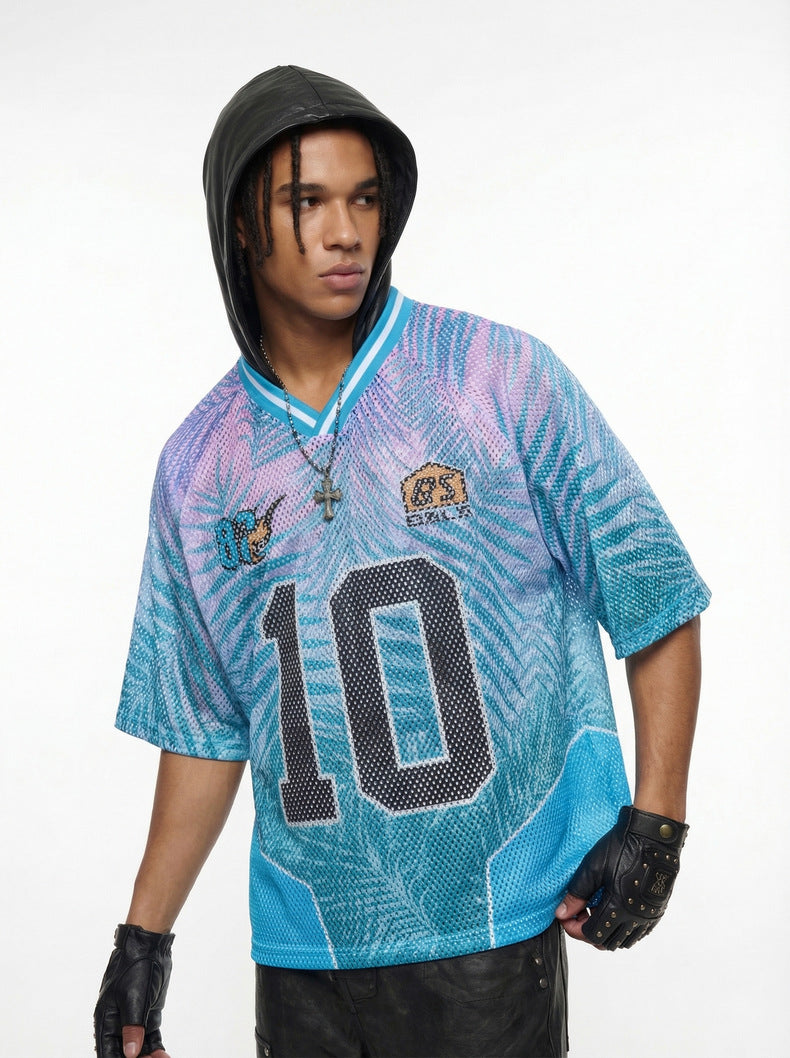 Inflation Vintage V-neck Digital Printing Tee