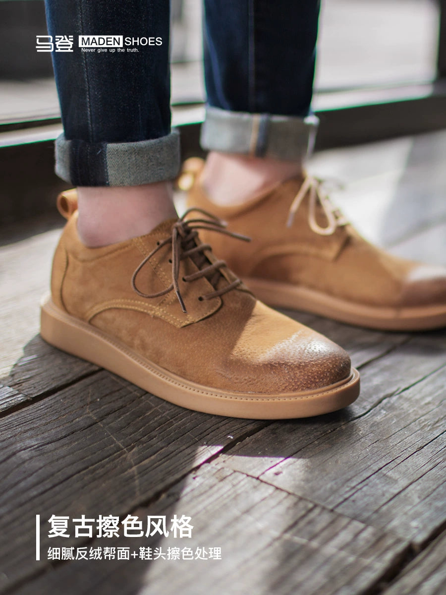 Maden Retro Low-top Casual Big-head Leather Shoes