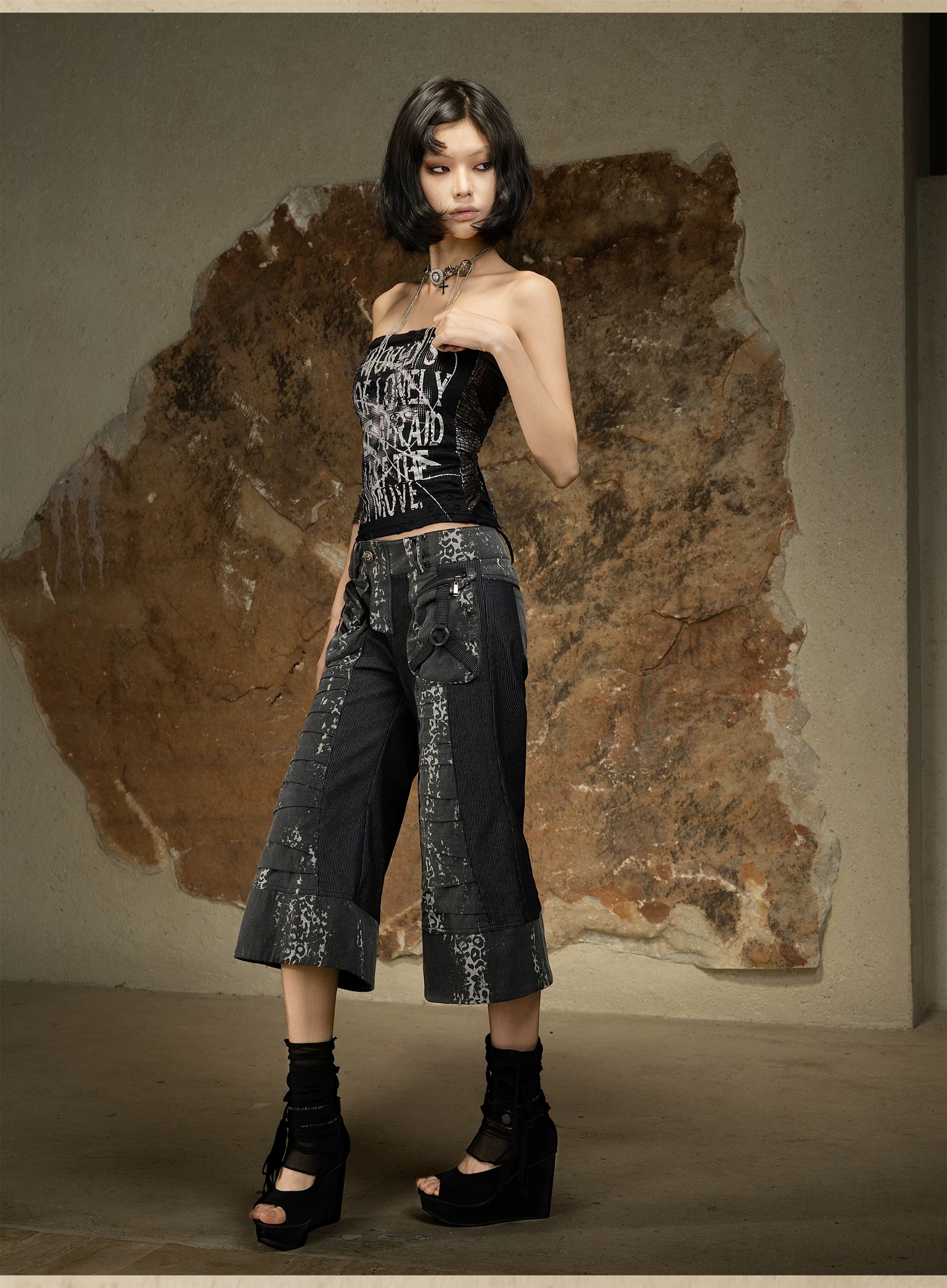 ARIADNAw Casual Spicy Nine-point Pants