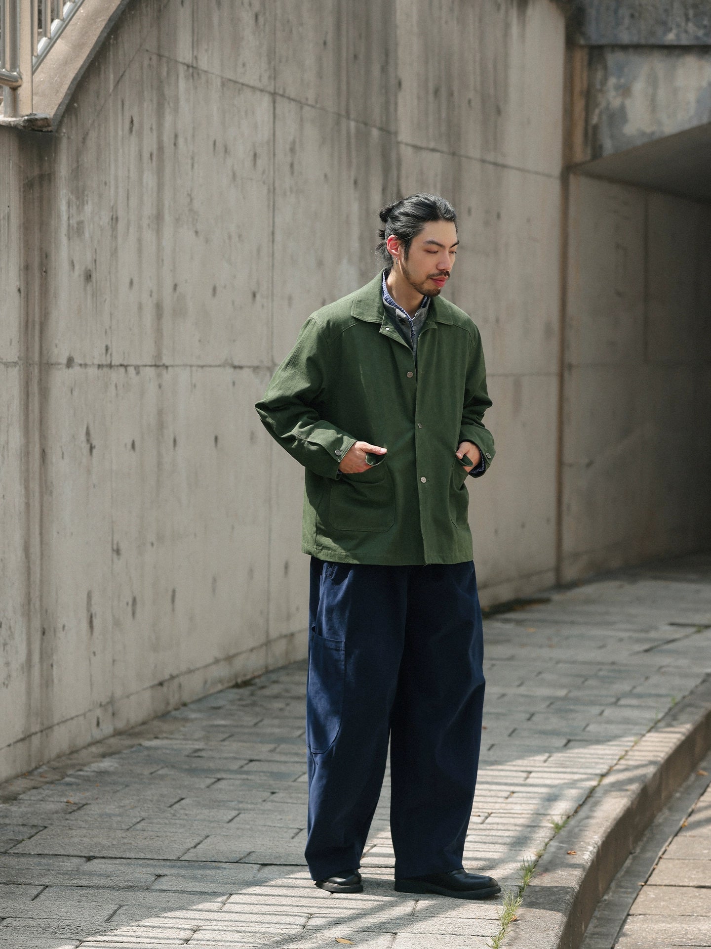 NOEARS Japanese Retro Loose Casual Tooling Jacket