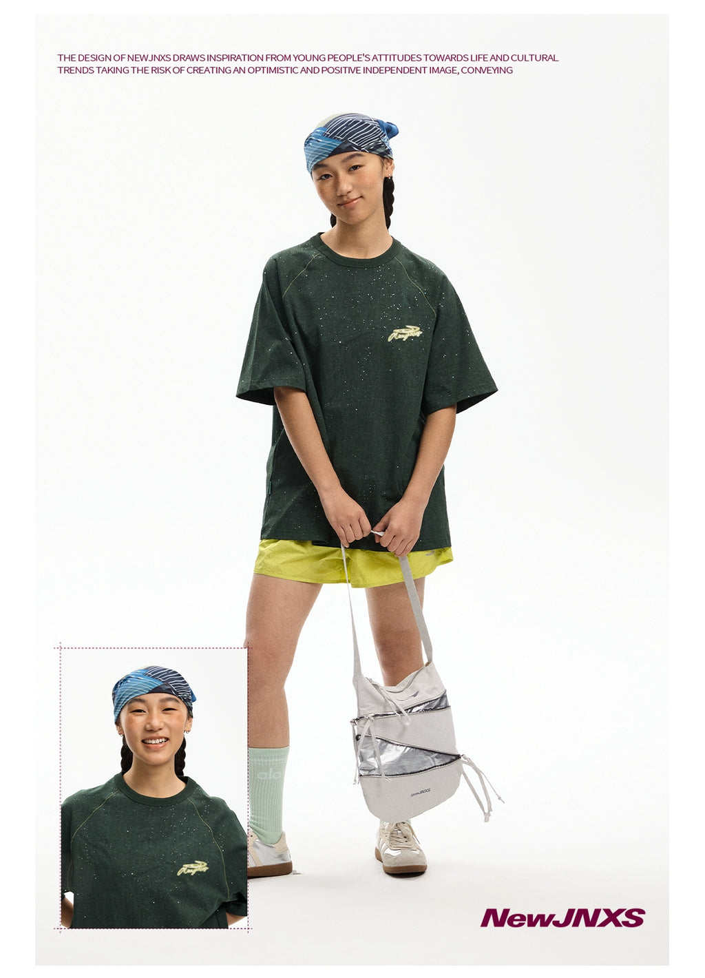 NewJNXS Retro Hot Silver Printing Tee