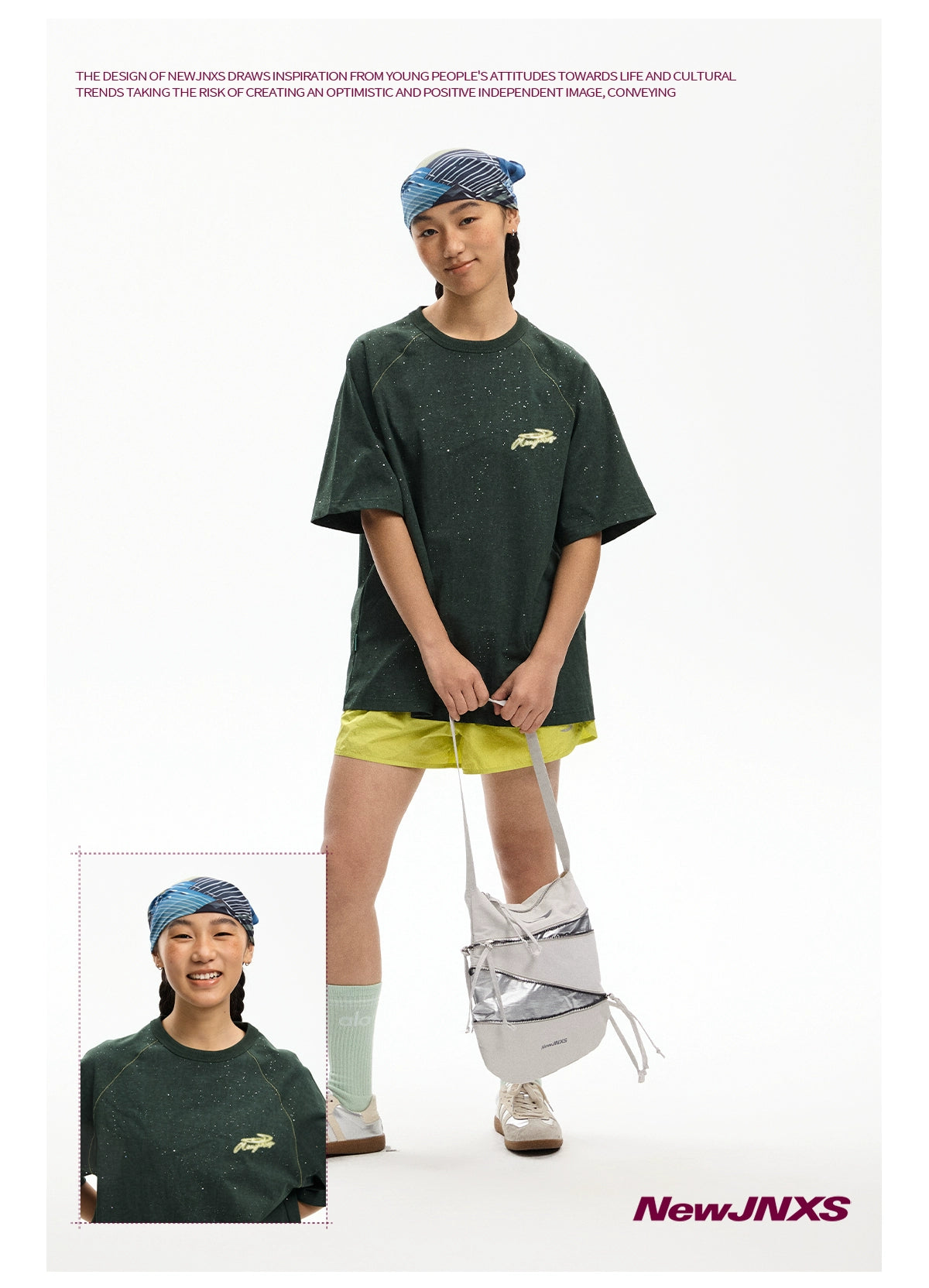 NewJNXS Retro Hot Silver Printing Tee