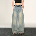 Aaisup Splicing Skinny Straight Pants Versatile Wide Leg Pants
