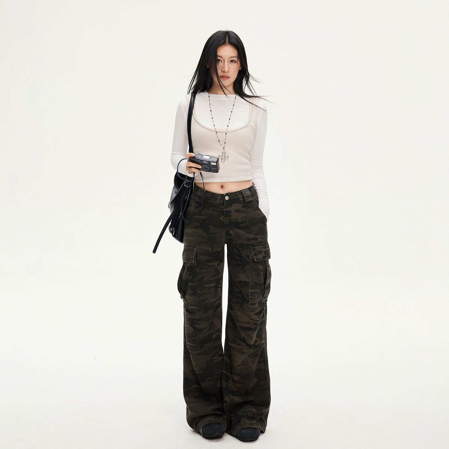 KPSR Camouflage Tooling Low-rise Loose Straight-leg Pants