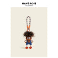 HAVEROSE Cute Fried Doll Plush Bag Pendant
