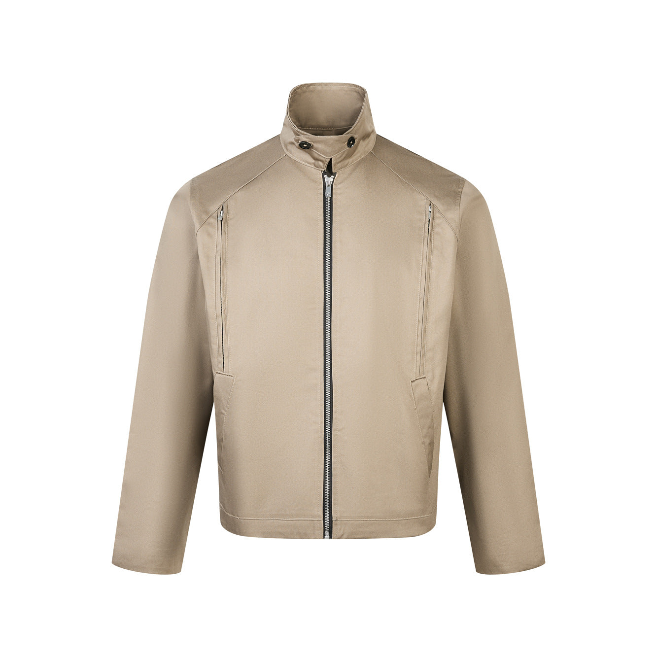 EME Zip Lapel Casual Short Wide Jacket