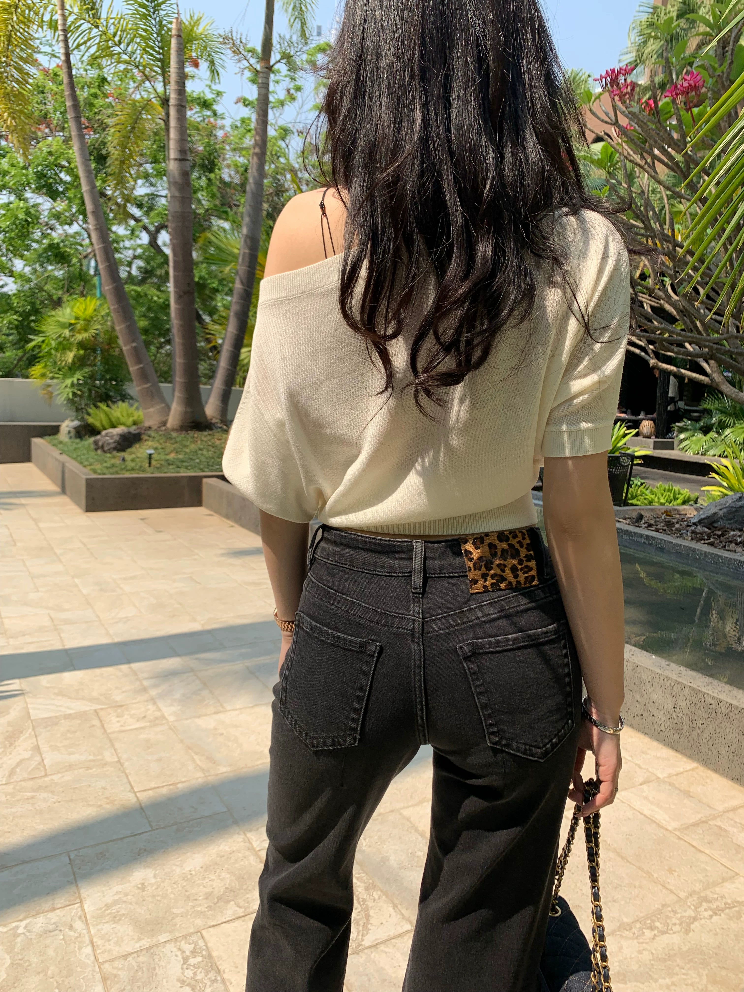 Popchee Narrow Mid-rise Straight-leg Pants