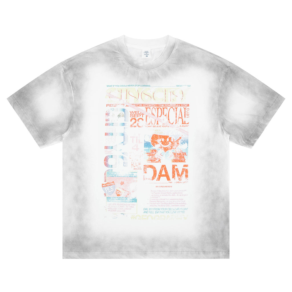 SUPER WAY Gradual Change of Old Loose Tee