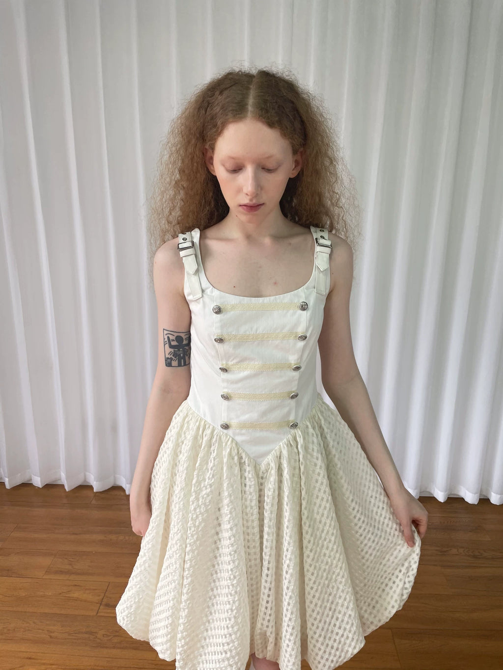 Loosesmell Stitching Slim Suspender Skirt
