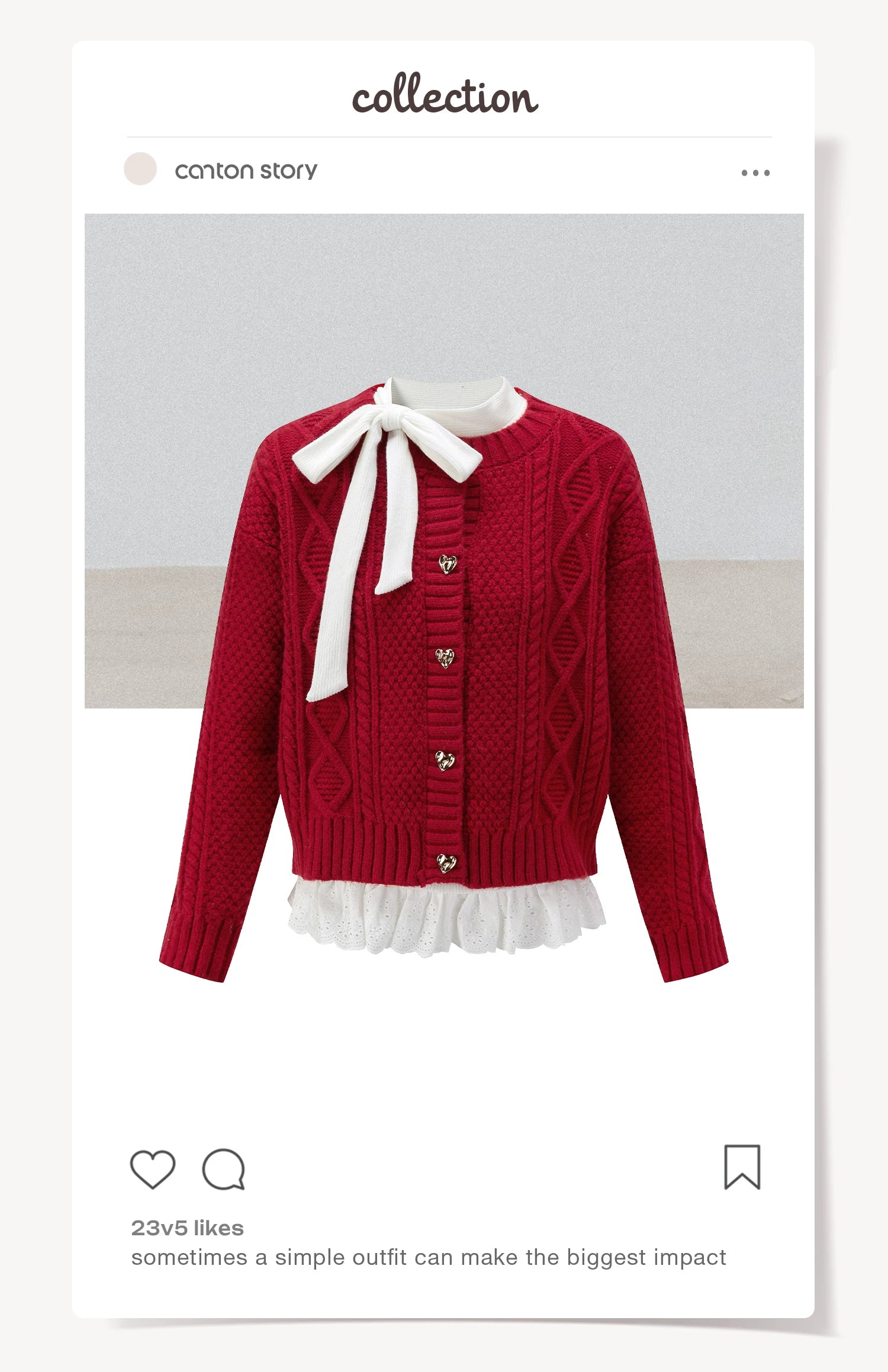 Cantonstory Atmosphere Loose Warm Knitted Sweater