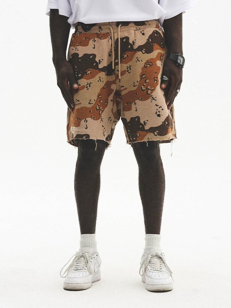 UNTILWERICH Terry Camouflage Sports Drawstring Slacks