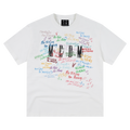 MEDM Font Graffiti Print Embroidery Loose Tee