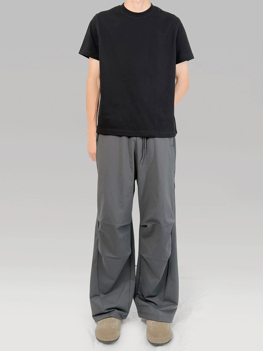 PLUS NO LOGO Loose Straight Pleated Deconstruction Trousers