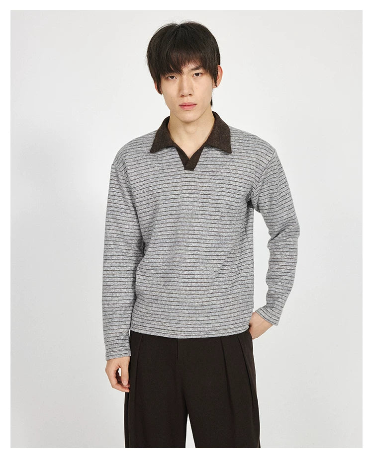 Stay The Night Striped Contrast Knitted Long Sleeves