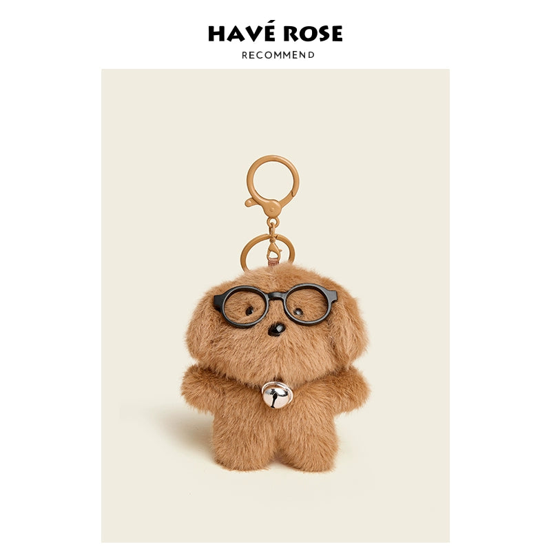 HAVEROSE Masked Dog Plush Doll Pendant