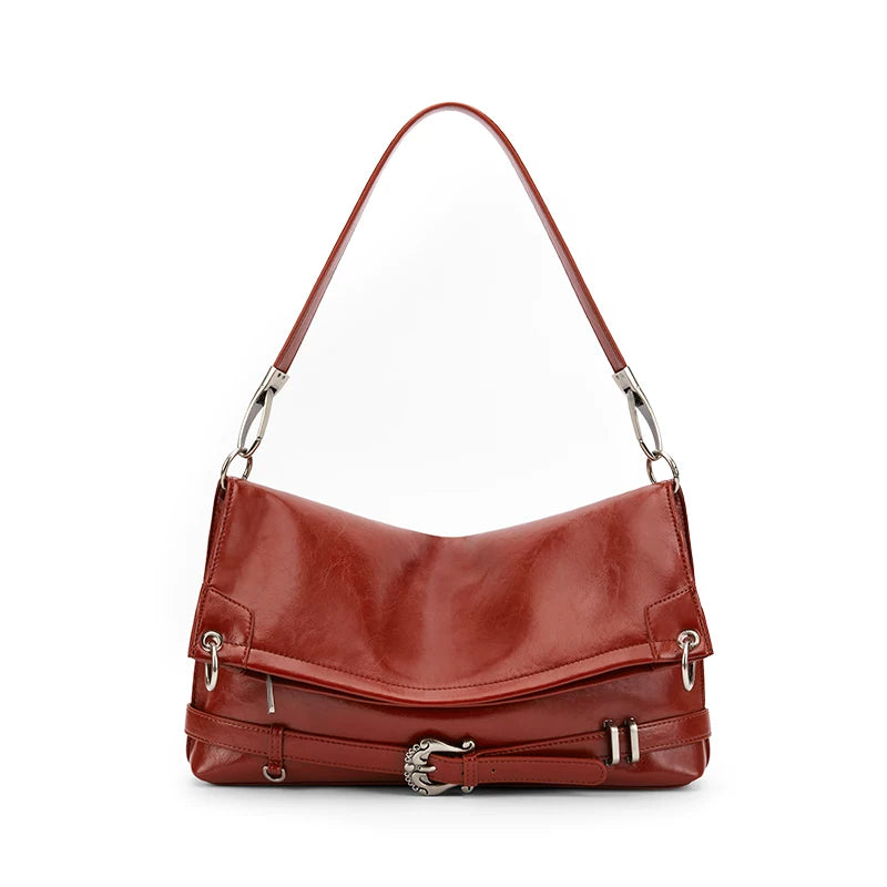 SmoSmos Millennium Cowhide Shoulder Crossbody Tote Bag