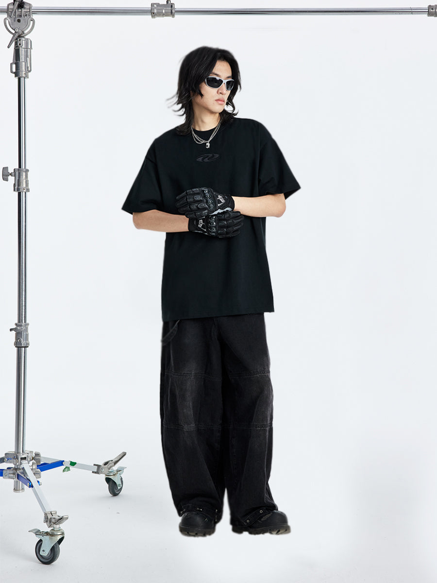 (NMK) Pioneer Embroidery Loose Heavy Tee