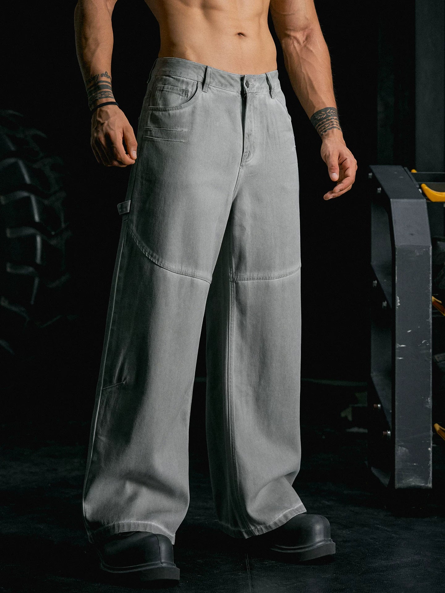 MuscleDog Loose Casual Sports Straight Wide Leg Pants