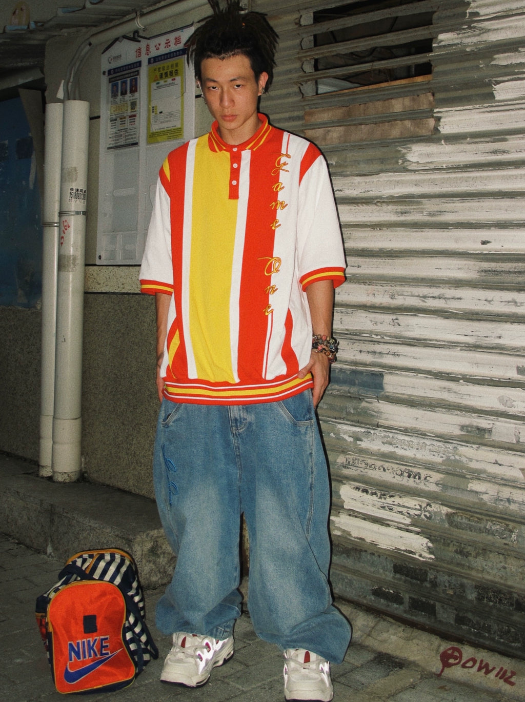 GameOne Straight  Washed Loose Hip Hop Jeans