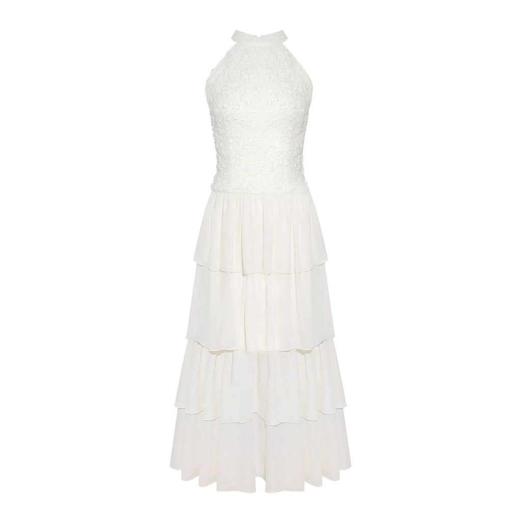 Wildberry Neck Waist Temperament Dress