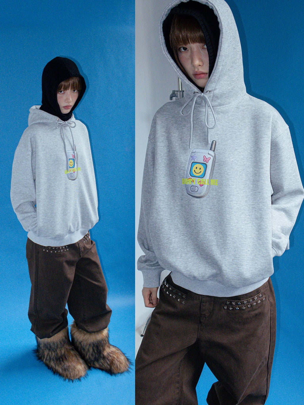 FUNKYFUN Glue-free Fun-printed Fleece Sweater