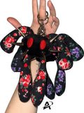 Antiphase Four-eared Rabbit Floral Doll Keychain Hanging Baby