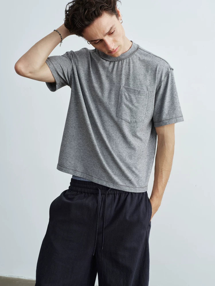 VLABMADE Slack Vacation Soft Waxy Short Wide Tee