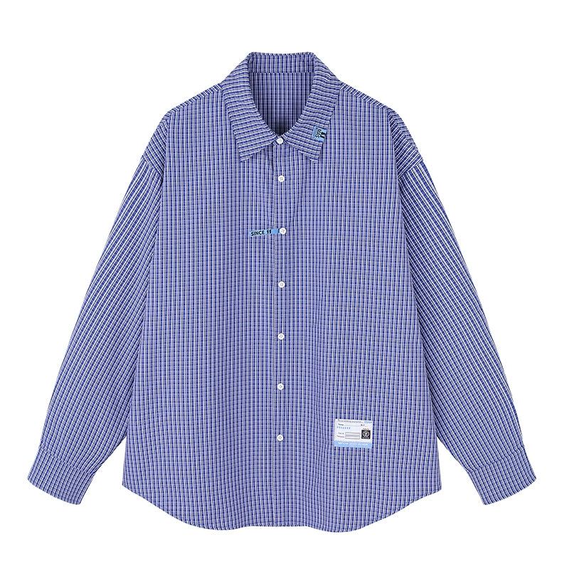 MATCHA STORY Casual Loose and Versatile Silhouette Long-sleeved Shirt