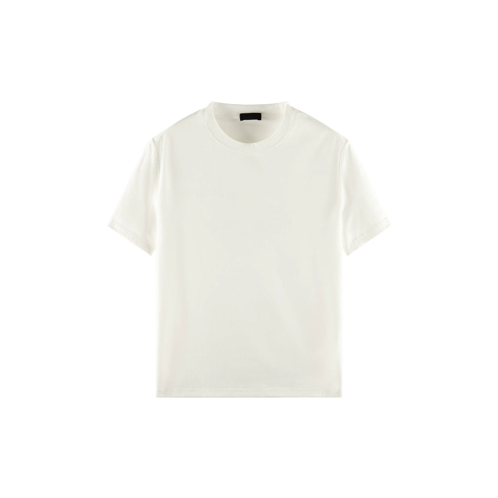PLUS NO LOGO Retro Casual Simple Shoulder Tee